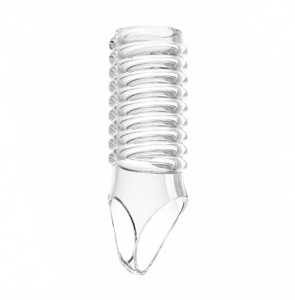 MIZZZEE - Open Tip Penis Sleeve With Ball Strap (Threaded)